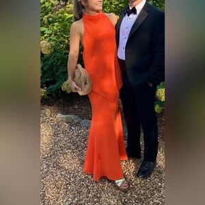 ASOS Vibrant Orange high neck Dress